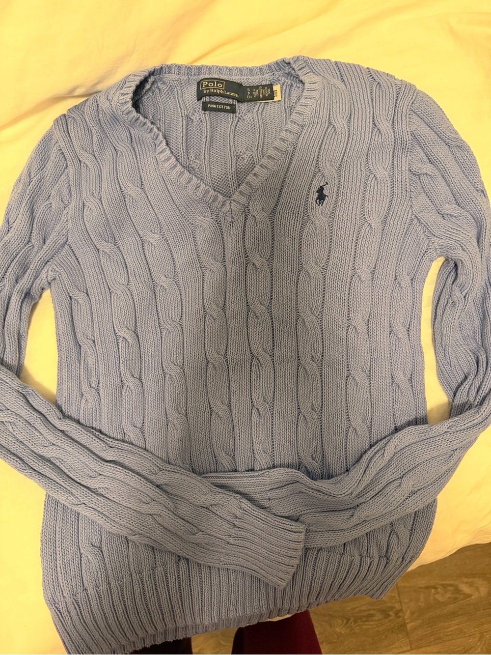Polo Ralph Lauren V Neck Sweater Light Blue